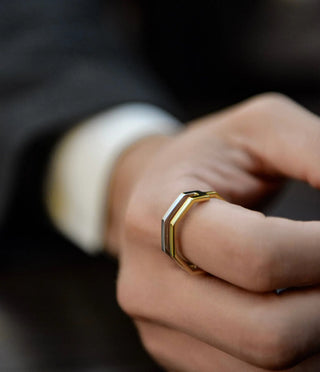 Ring London - Bicolor gold & silver Germain