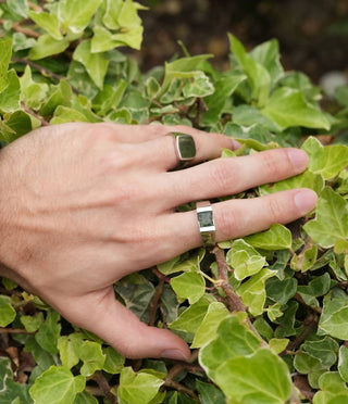 Ring Louvre - Green Agate Germain